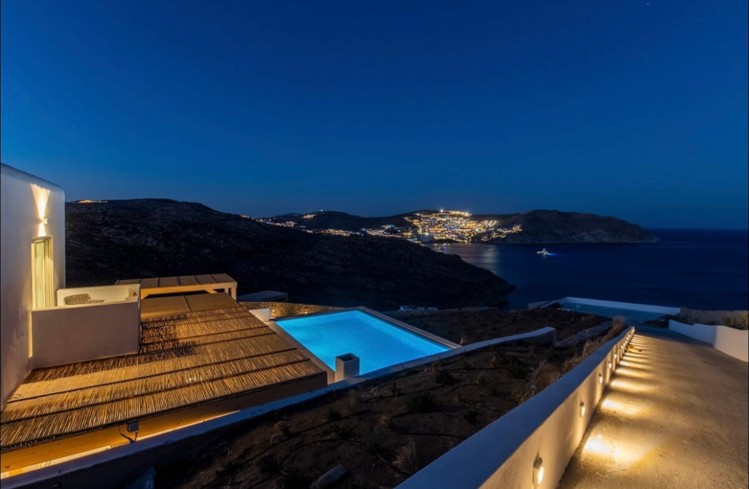 Vibe of Mykonos | A | Villa Vasileia heated pool 34