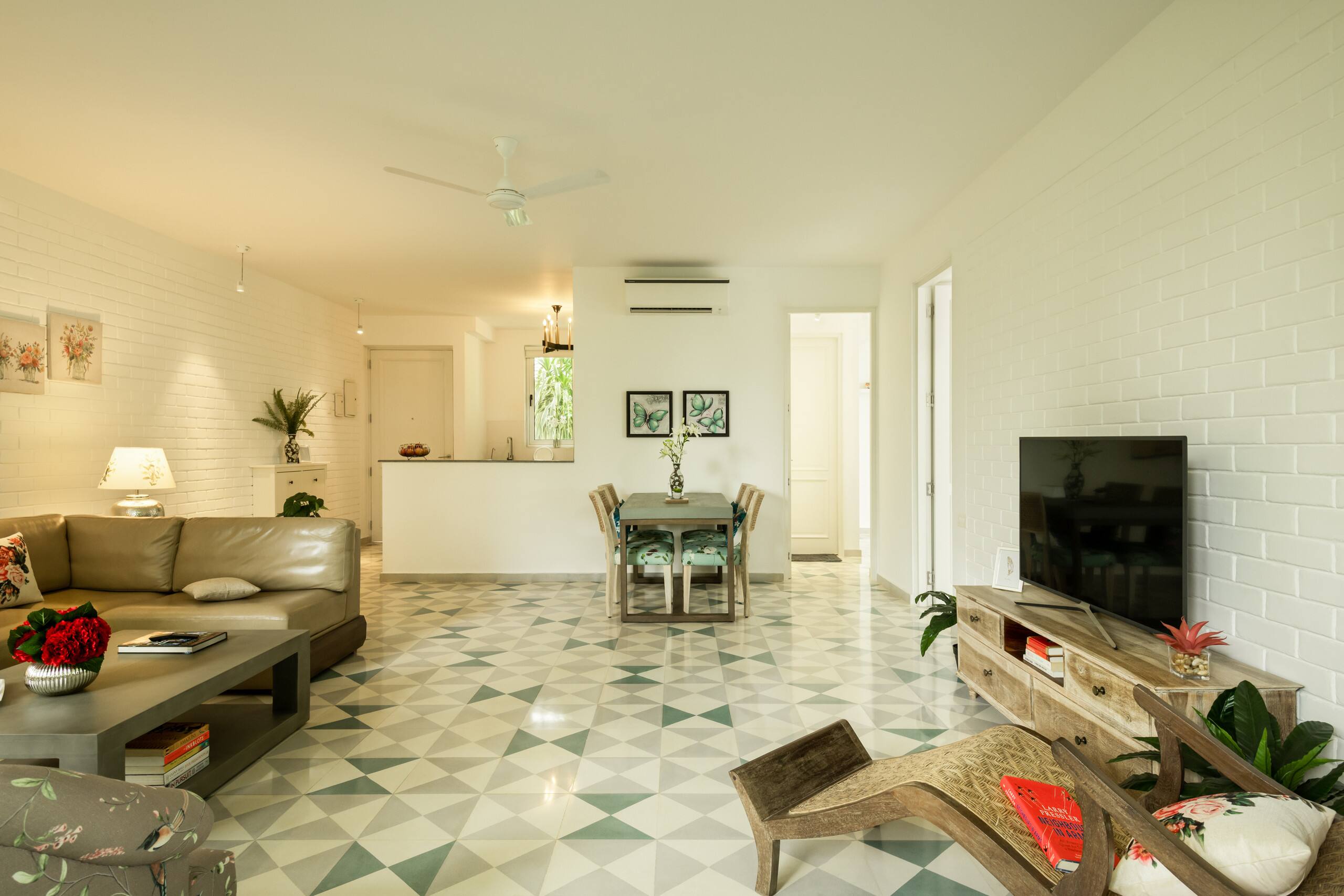 ElSereno Cozy 2BHK Apt Pool 10m to Vagator Beach 9