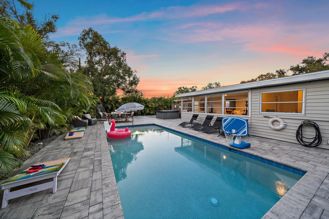 The Wisteria Oasis W/ heated pool & hot tub 9