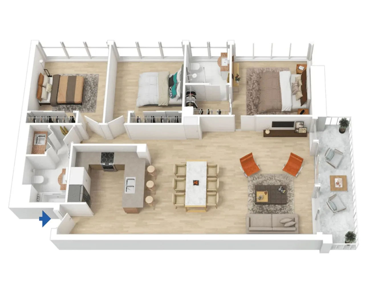 Ayo- 2 Apartments Same floor 7