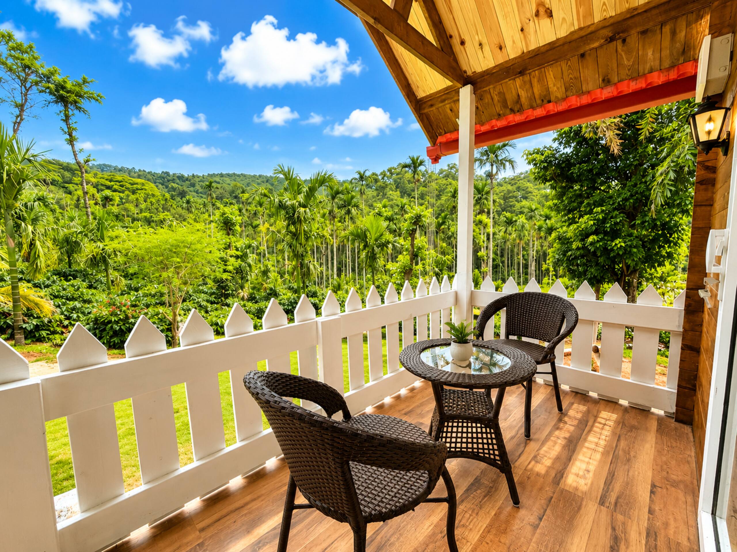 Wooden lux cabin in oxyzone Homestay Coorg 3