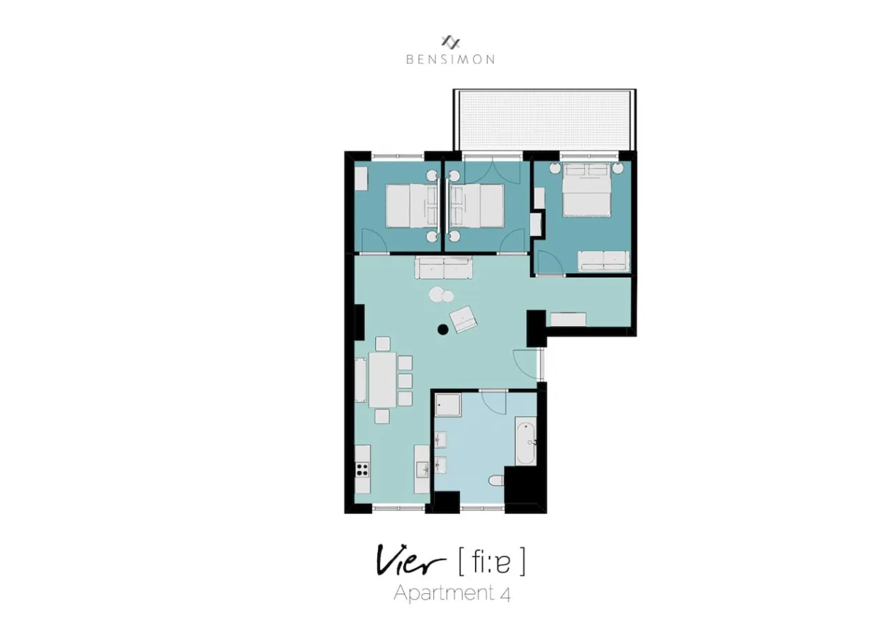 3-Bedroom Design Apartment (110sqm) with Balcony — photo 5