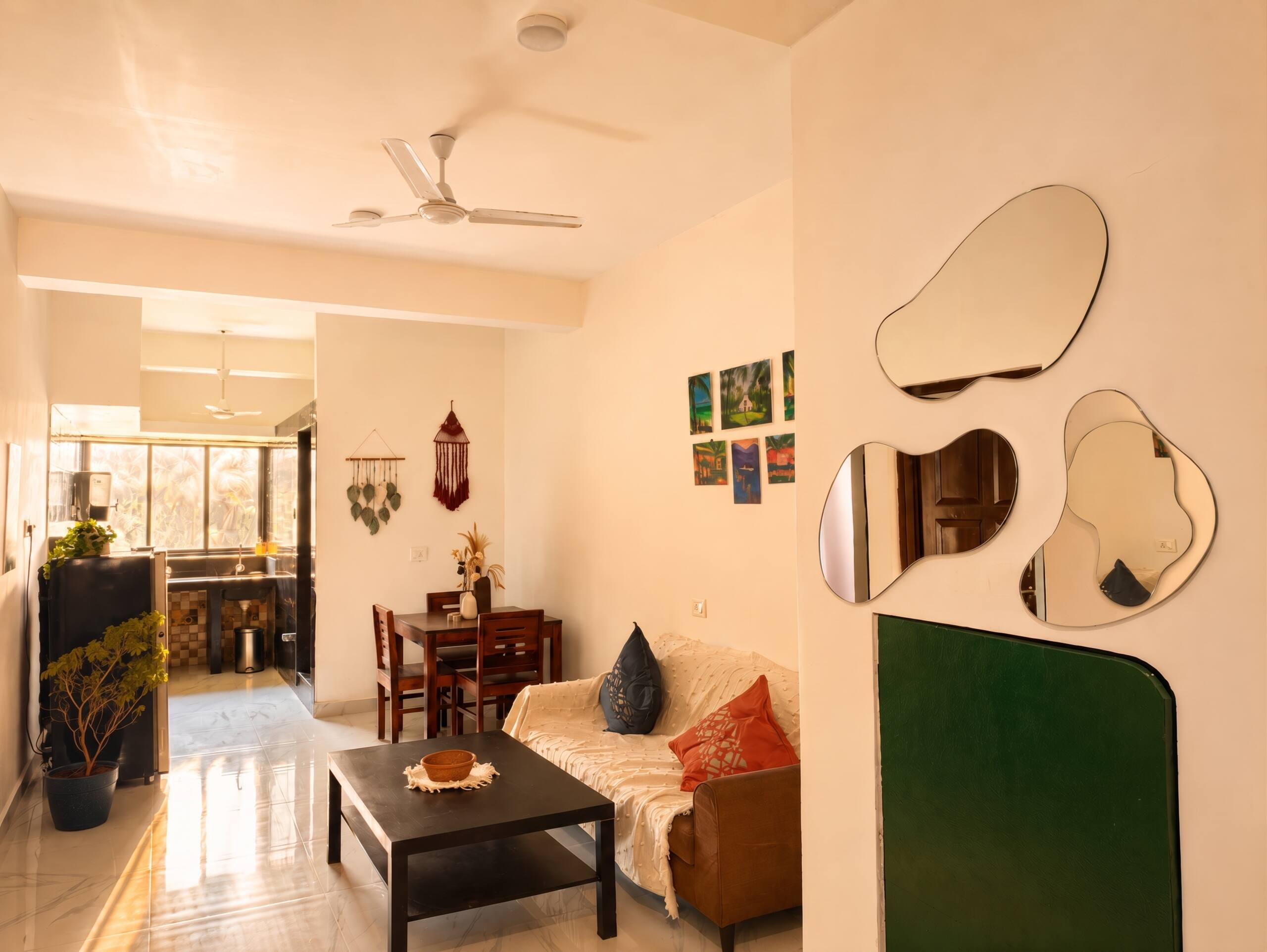Riverview 2BHK | 10 mins from Morjim & Vagator 1