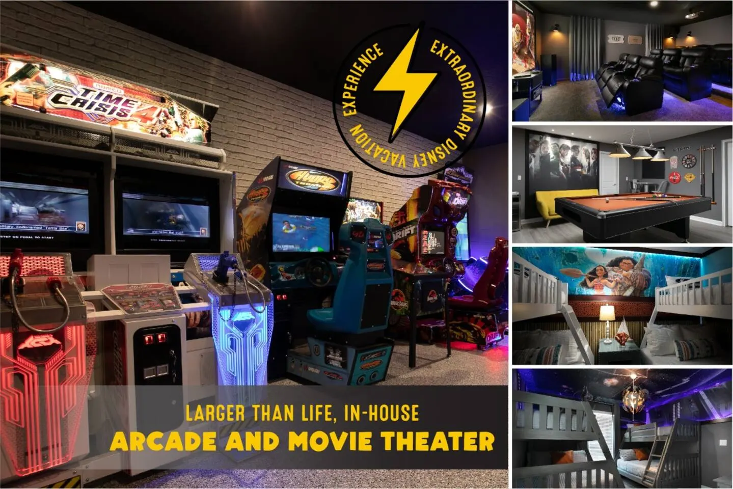 Arcade-Theater-Pool-8br Rare Luxury Experience! 1