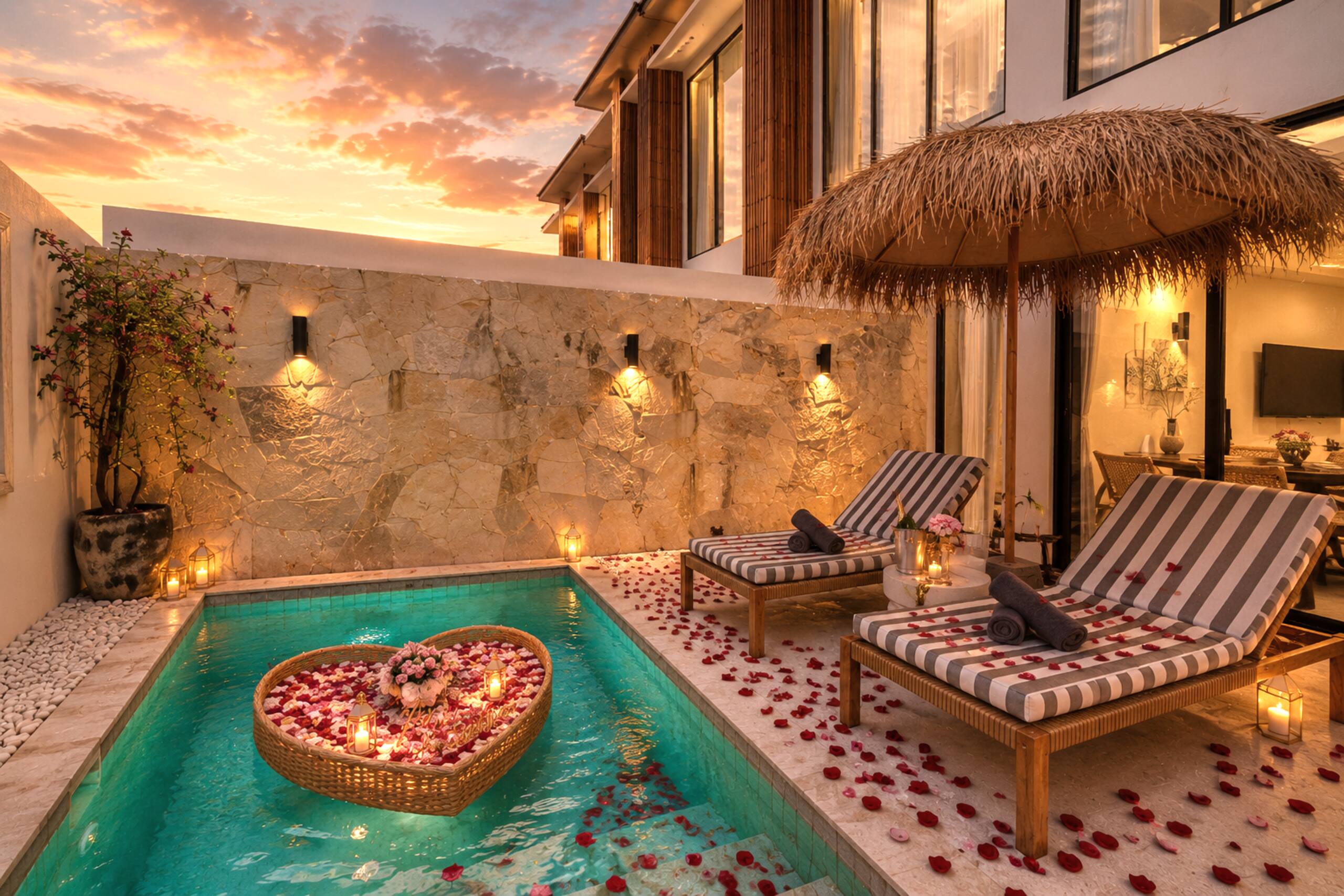 Canggu Private 2BR Pool, High Ceilings, Near Beach