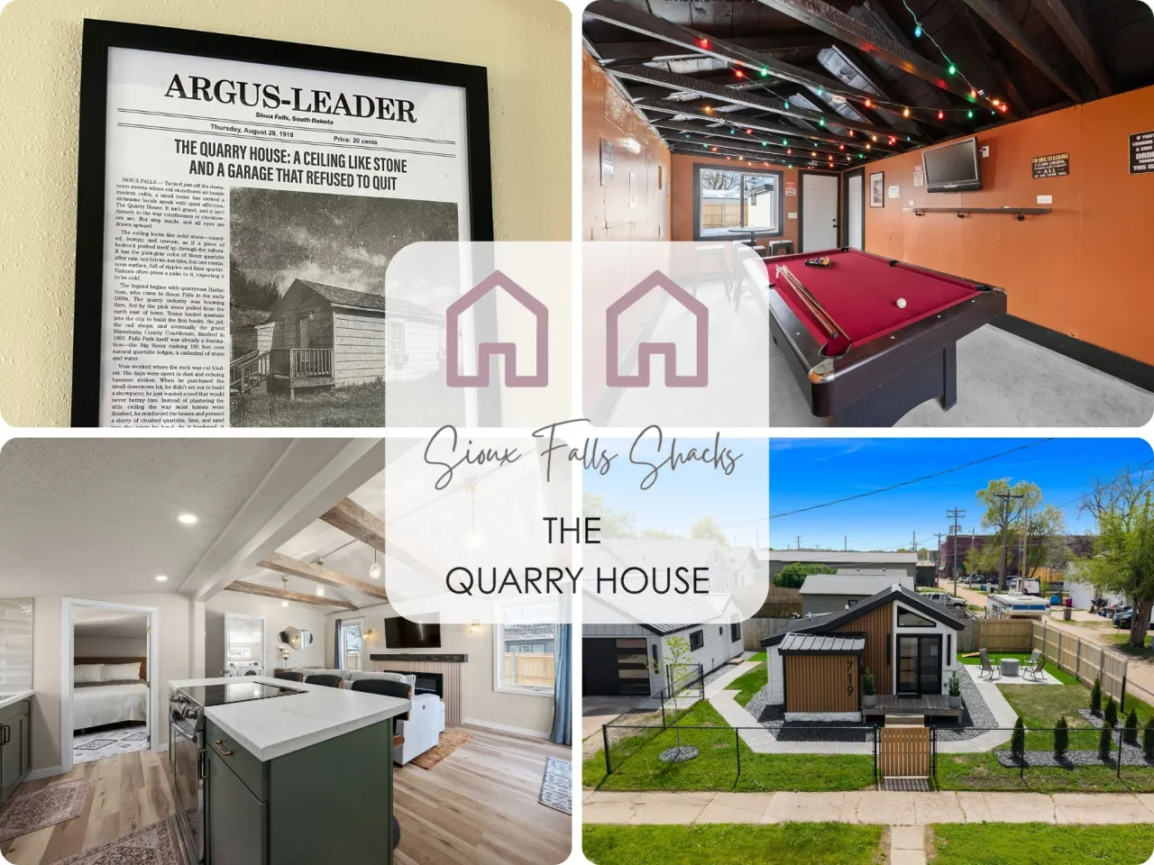 Downtown Sioux Falls Shacks l Quarry Rock Tiny House Retreat