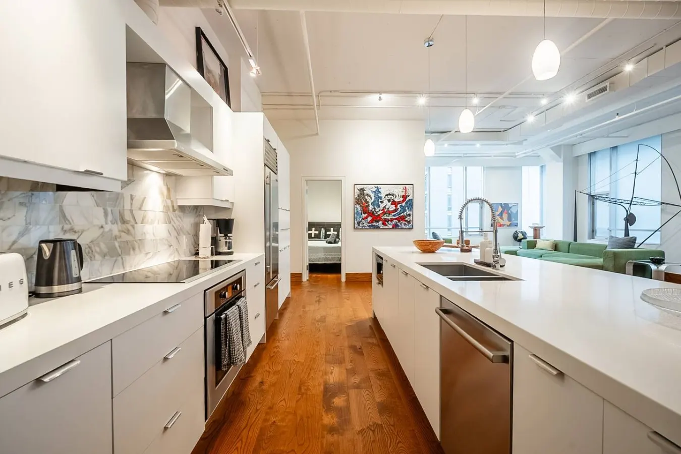 2BR Designer Loft Modern Industrial Charm 4