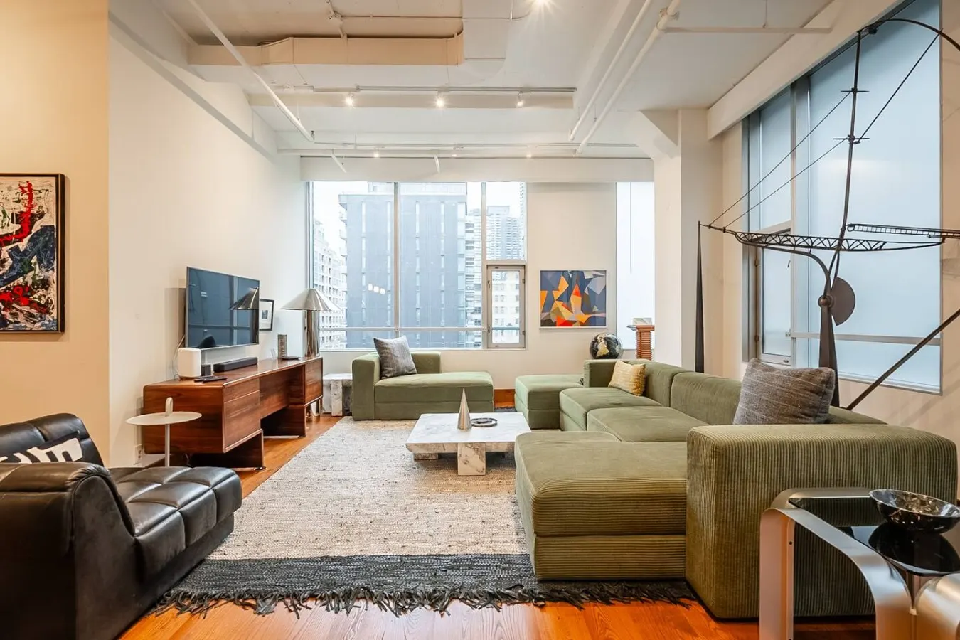 2BR Designer Loft Modern Industrial Charm 8