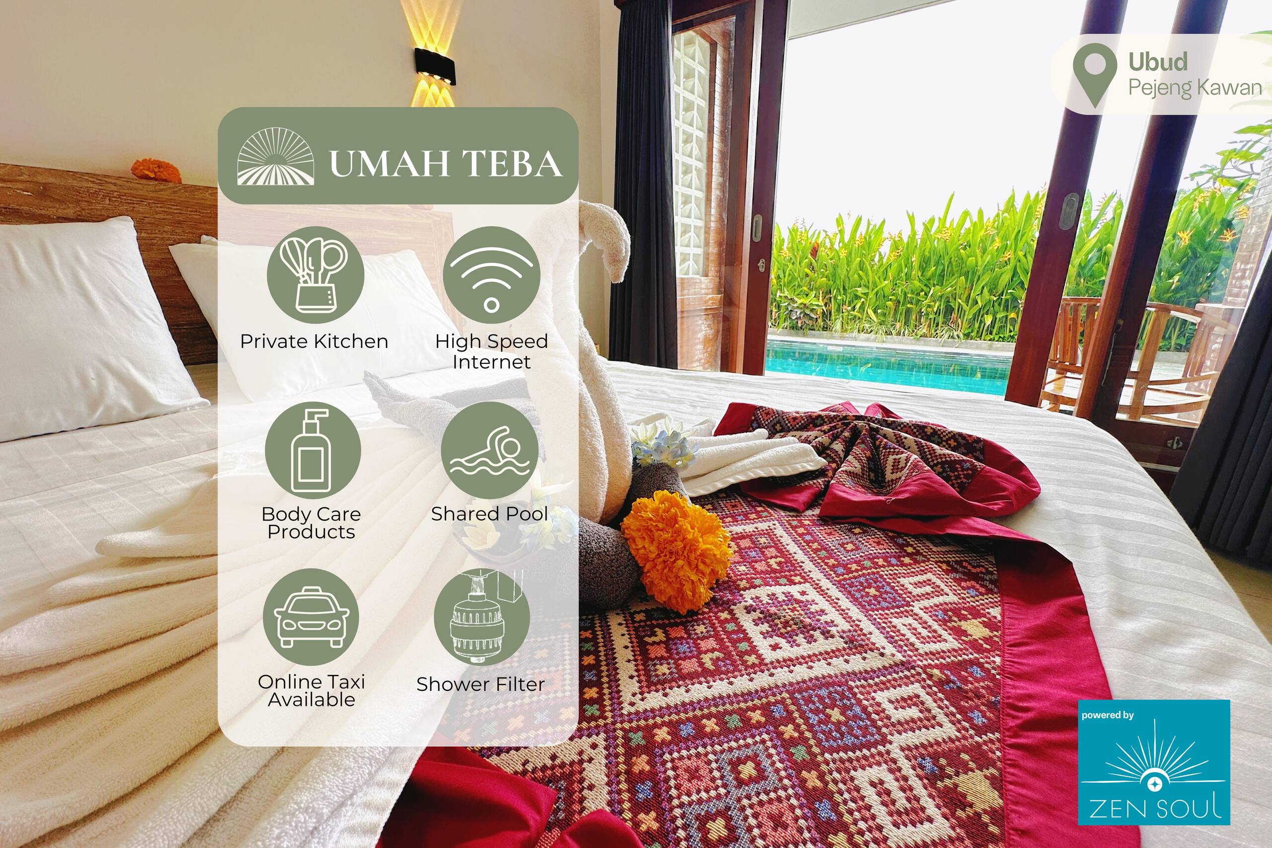 Umah Teba Rice Field View Private Villa with Pool