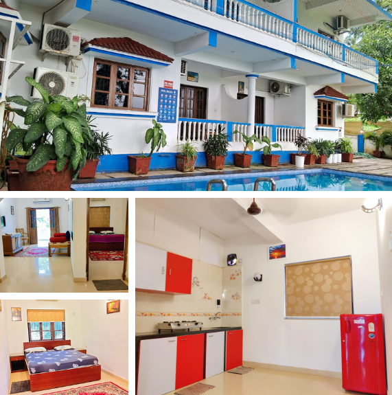 3bhk Pool View Villa near Baga, Near Club Cubana 7