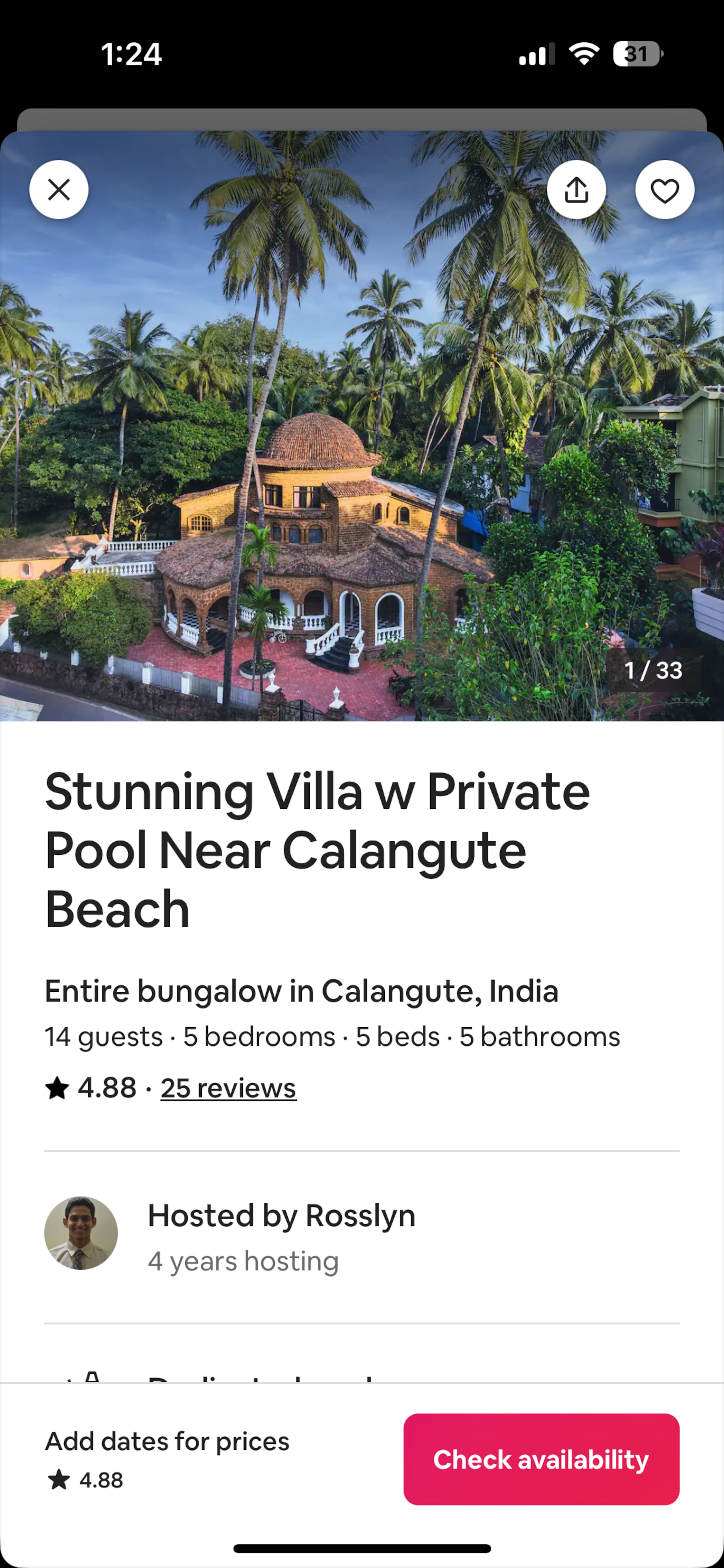 Unique Dome Villa w/Private pool in Calangute — photo 4