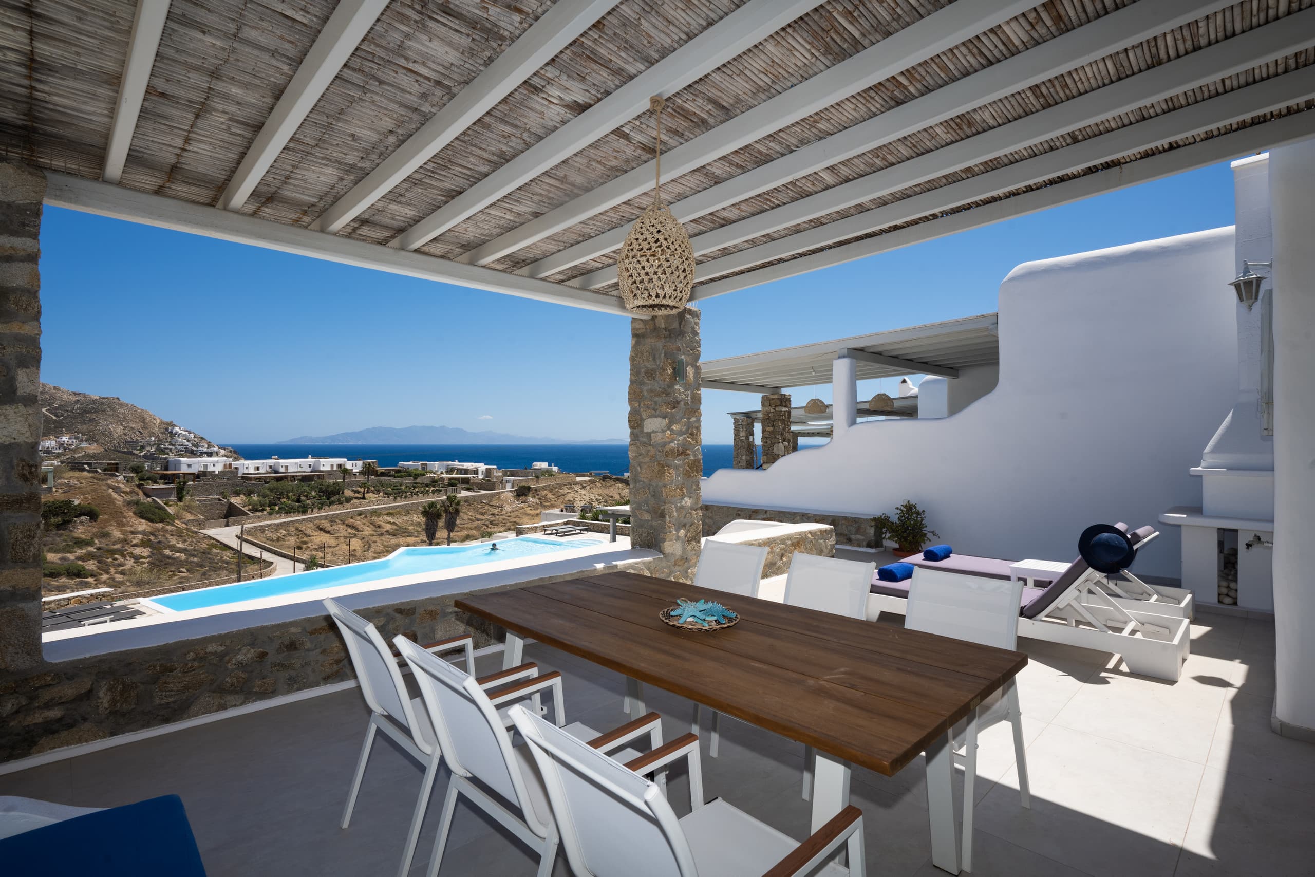 Thea Myconian Vision, Superior Villa shared pool 1