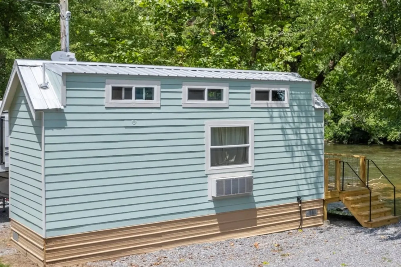 Breezy Riverfront Tiny Home with King Bed & Deck 10