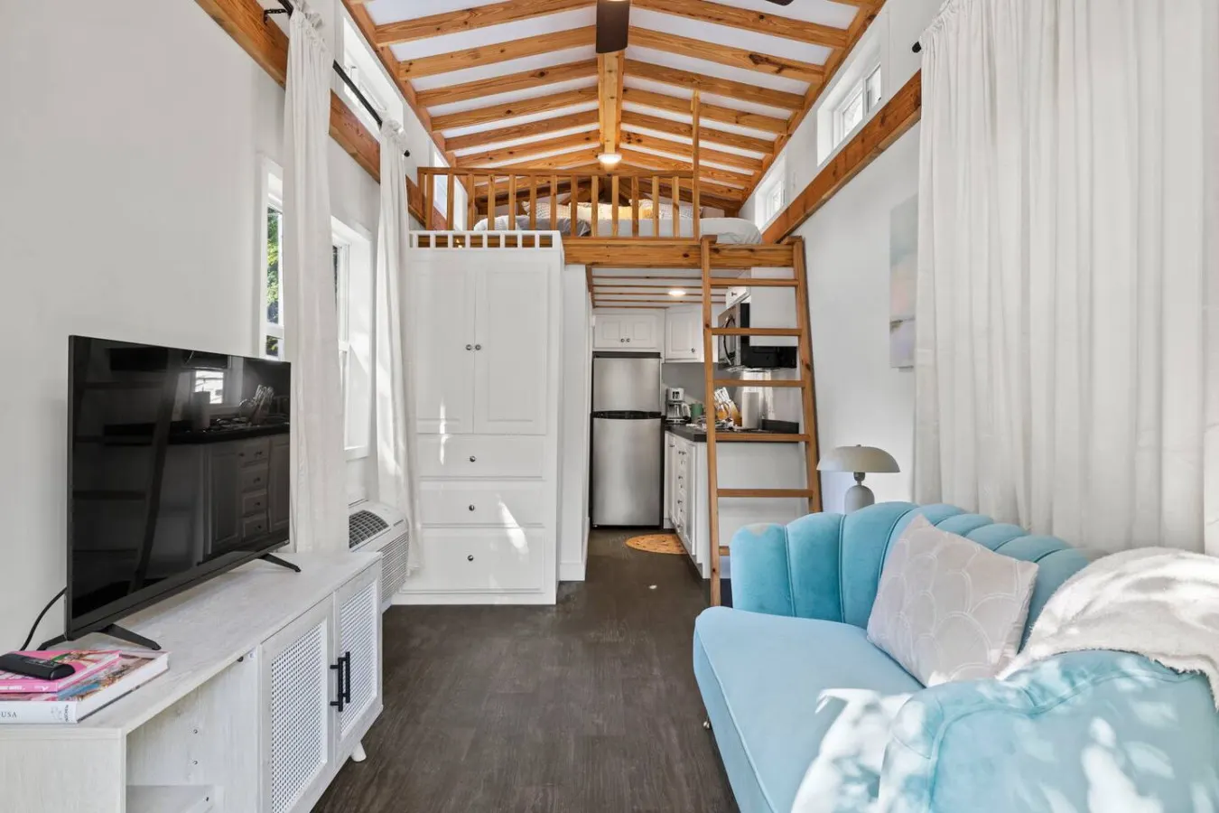Breezy Riverfront Tiny Home with King Bed & Deck 6