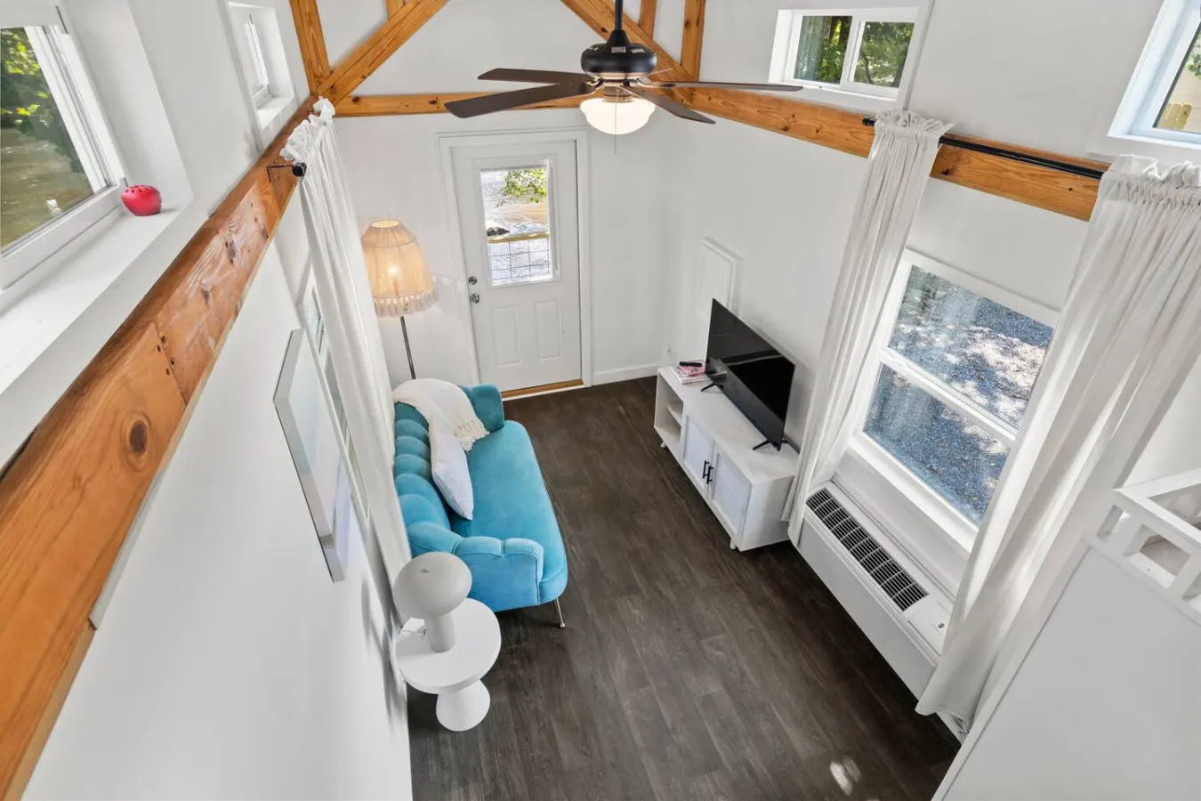 Breezy Riverfront Tiny Home with King Bed & Deck 7
