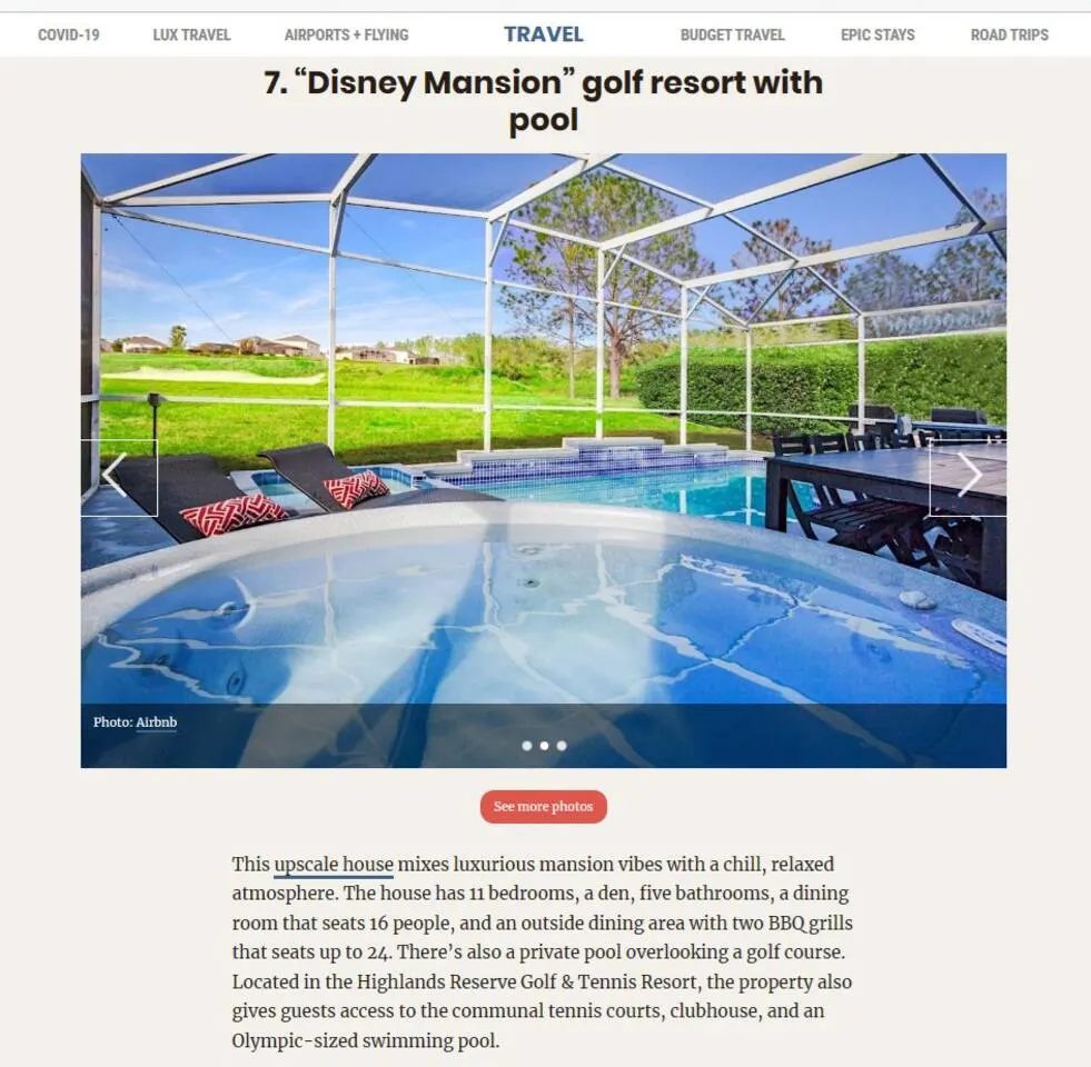 14 Room Disney Mansion Golf Resort 20