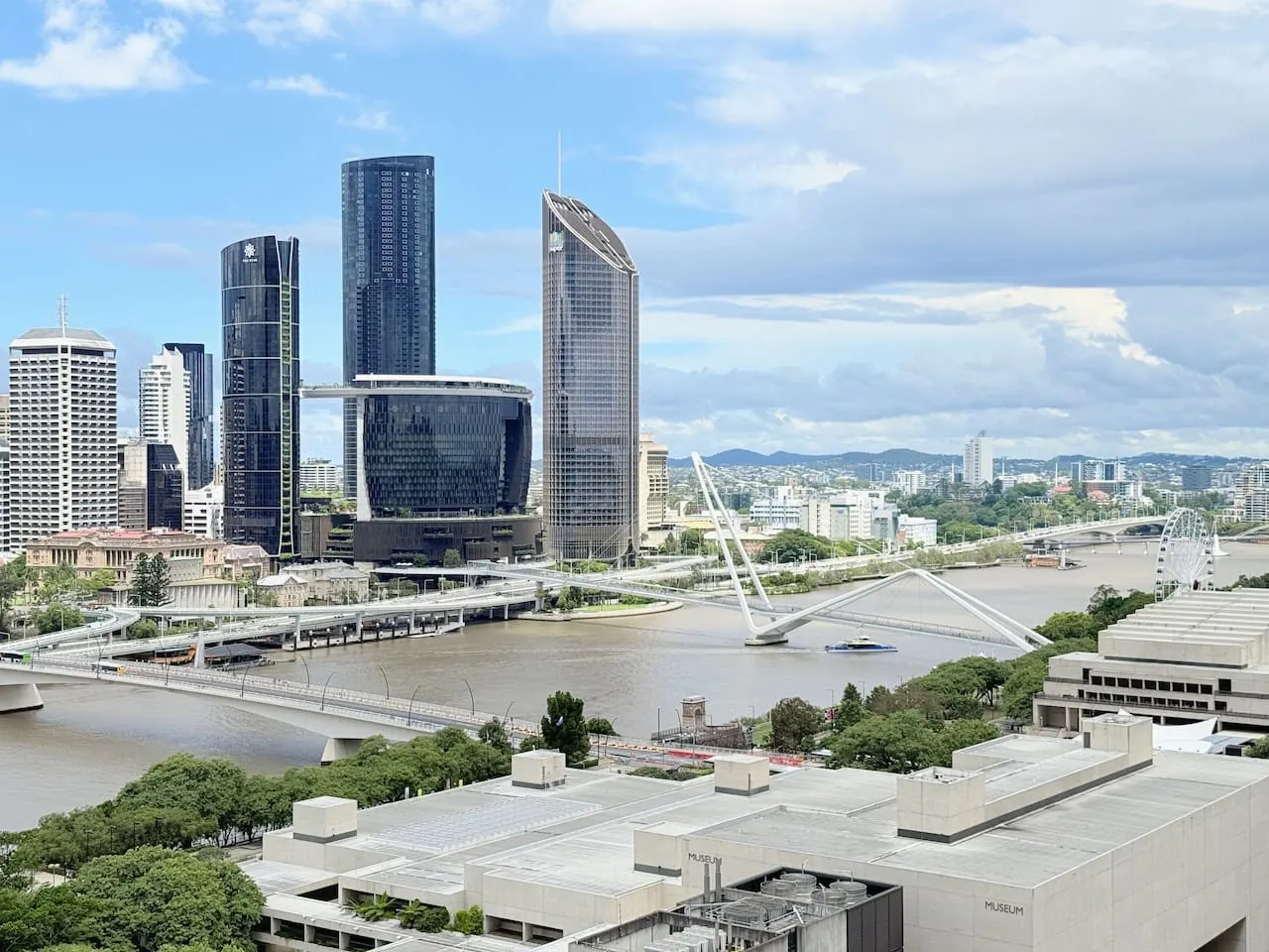 Panorama river view with Parking