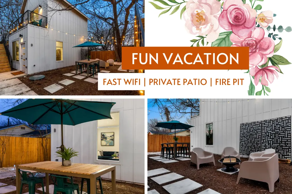 Private Patio Fast WiFi + TV Fire Pit 4