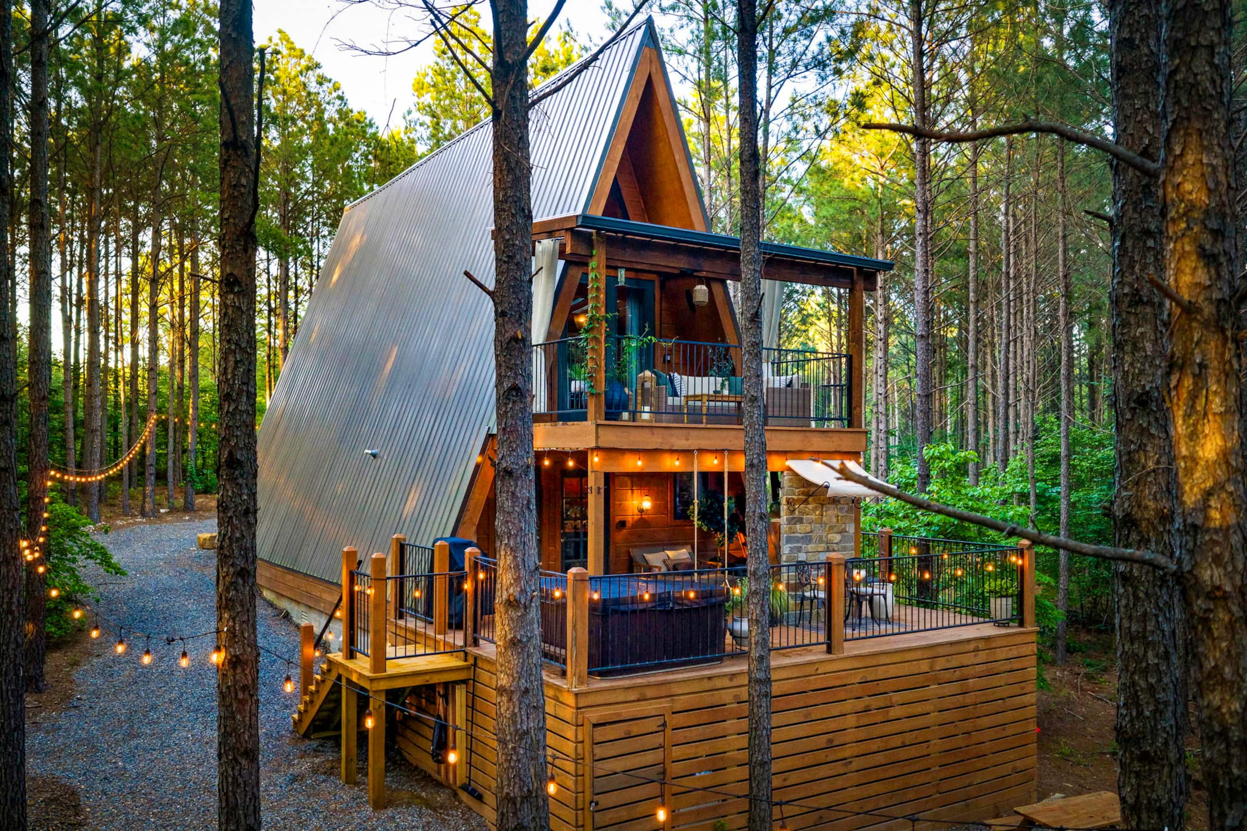 Romantic Luxury A-Frame Cabin in the Pines