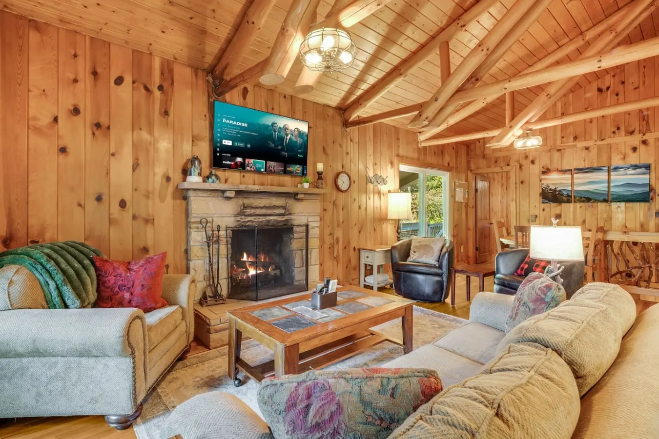 Riverside Cabin Mtn Views, Fire Pit & Fireplace 7