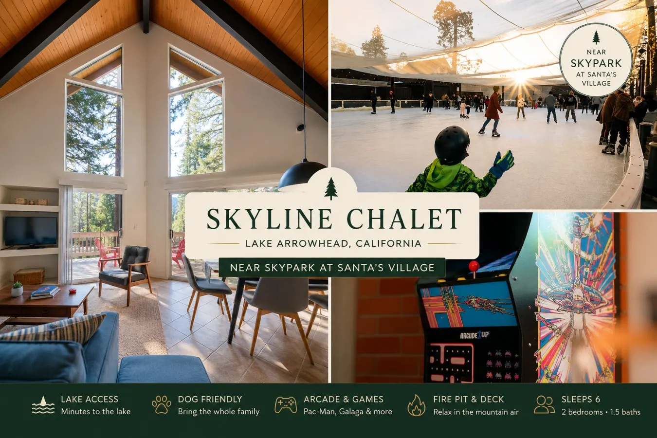 A-Frame Near Lake + SkyPark | Arcade | Dogs Welcome