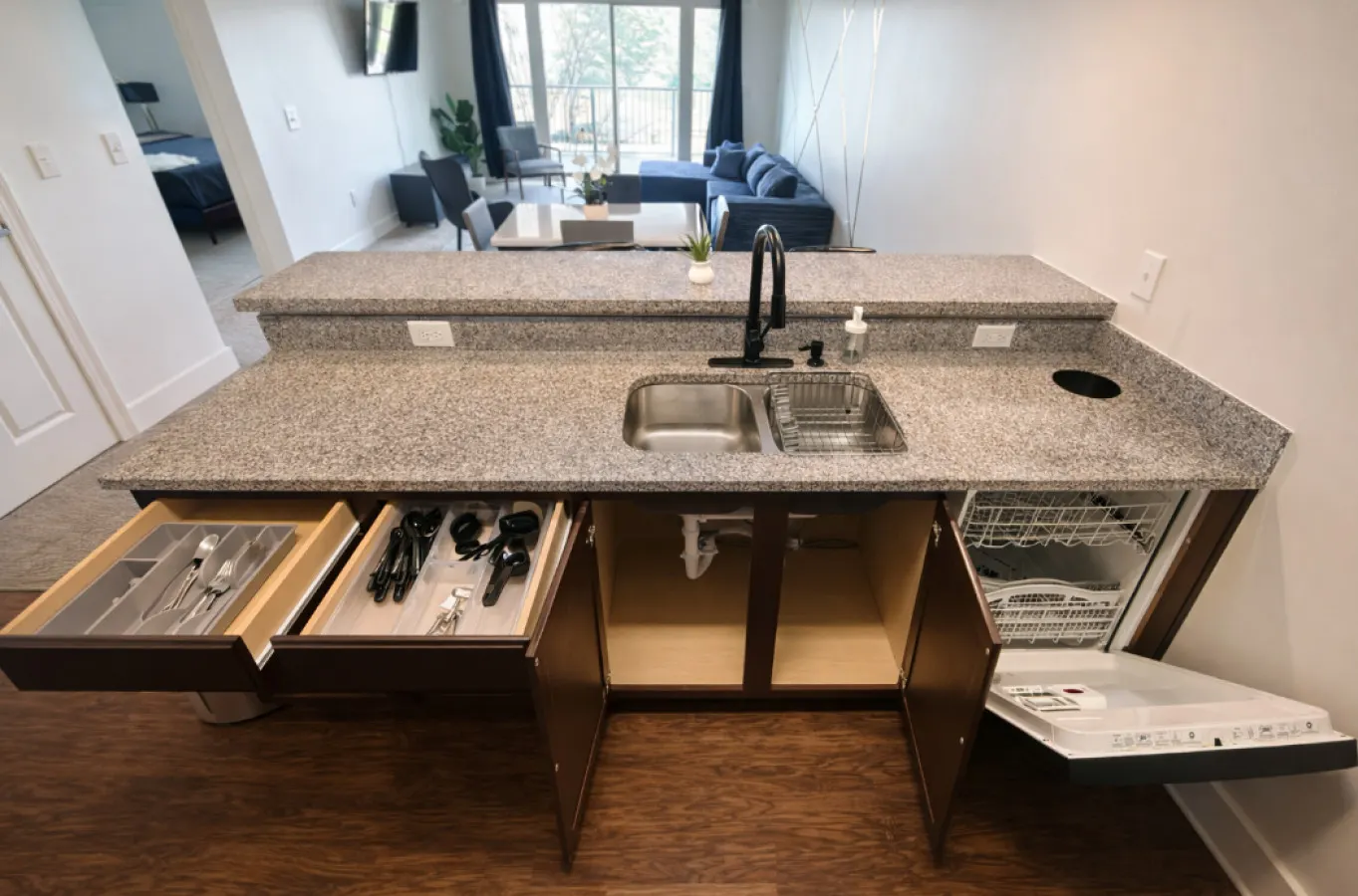 Designer UAB Condo King Bed Balcony View 2 12