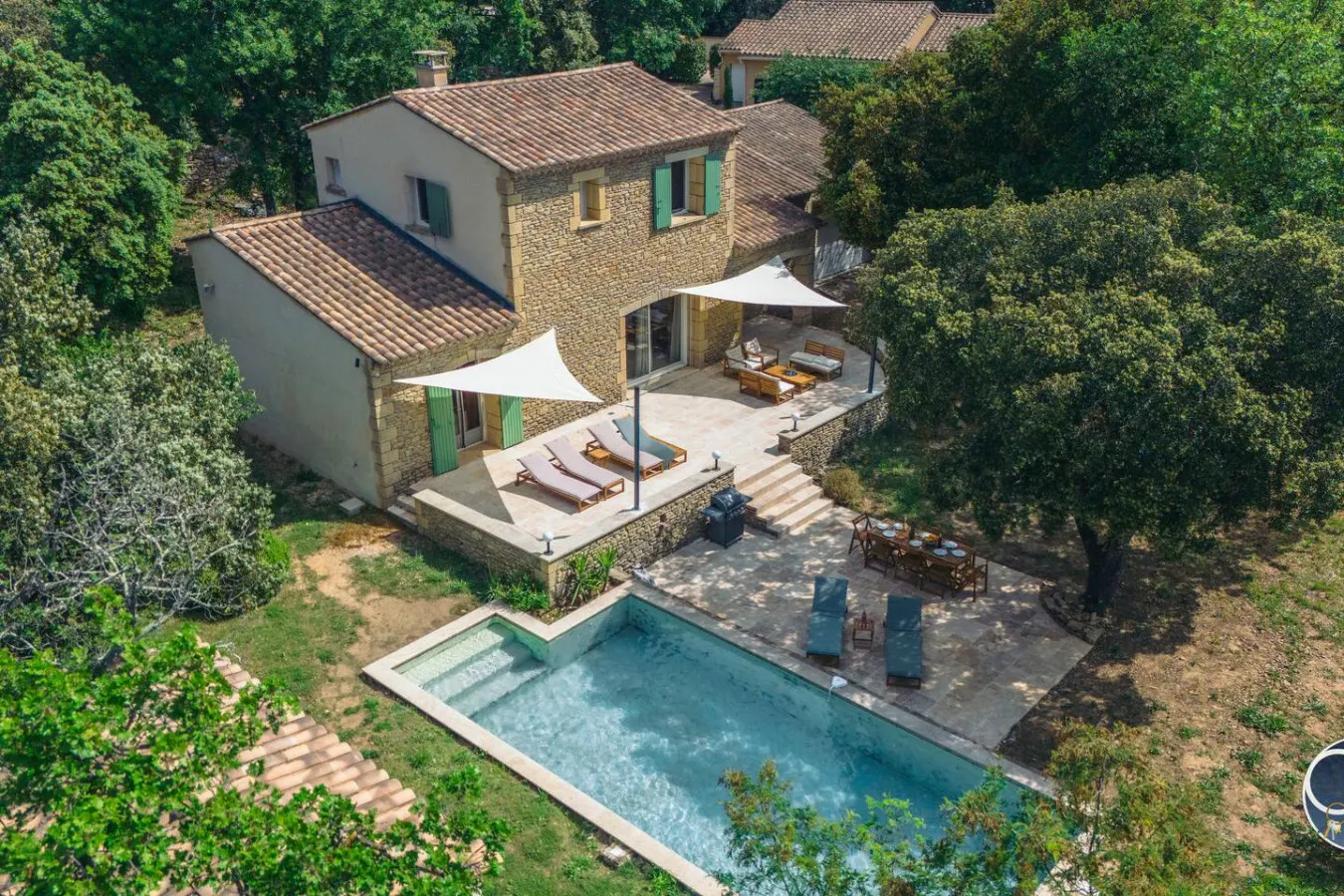 Villa Uzès - Climatisation, piscine et pétanque
