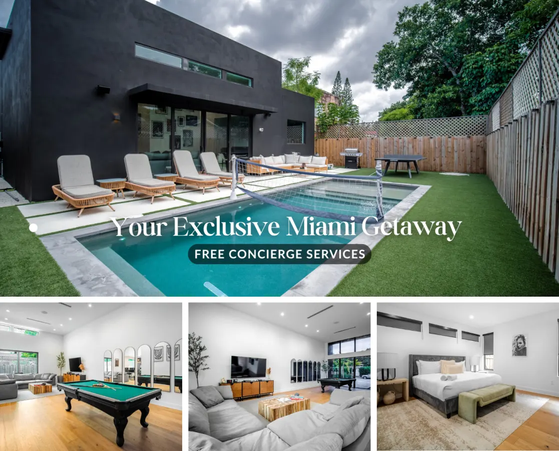 Villa Nero | 4BR 2.5BA for 14 | Pool, Billiards, Outdoor Lounge, PingPong, Grill & More | Design District, Miami