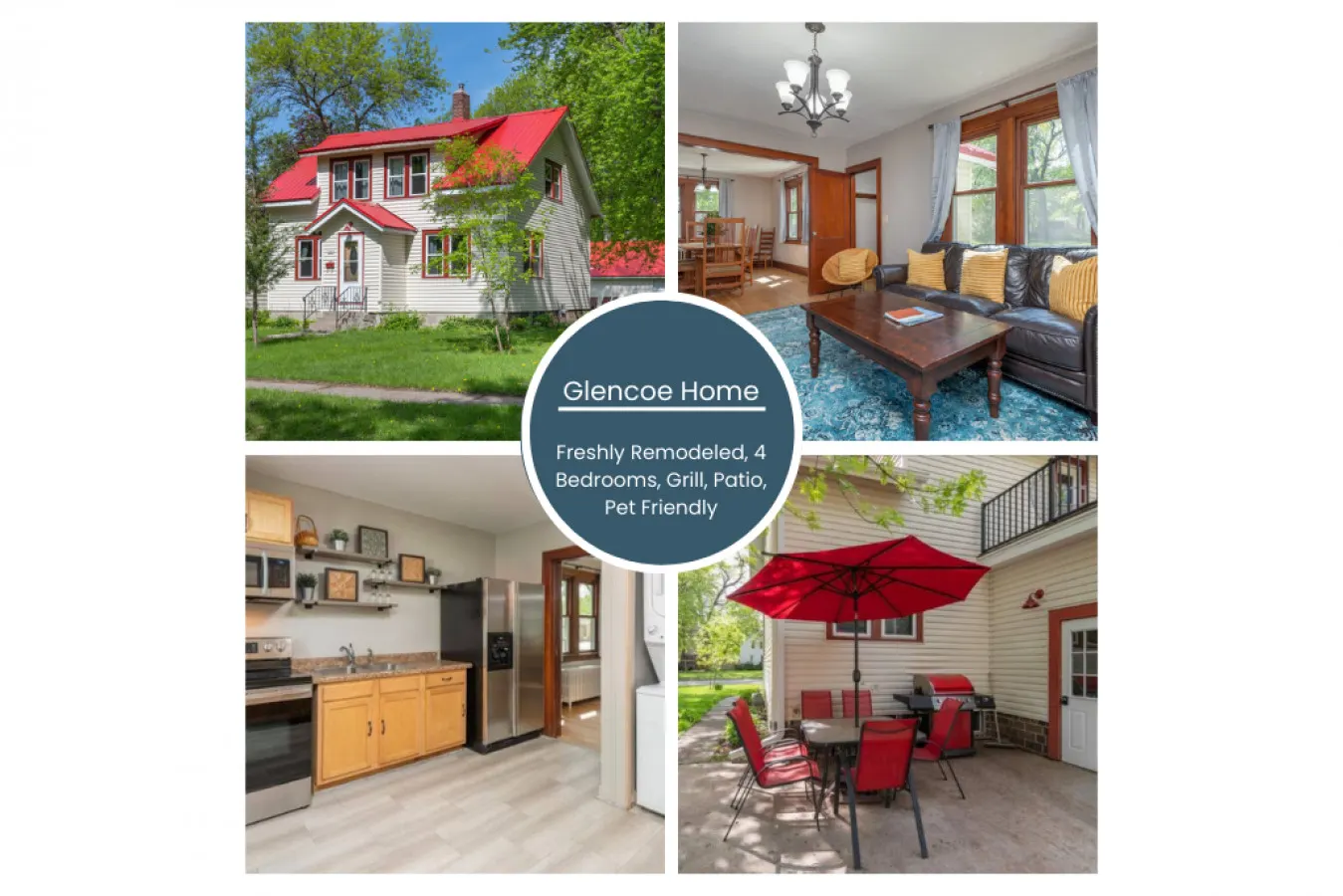 Glencoe-4 Bedroom-full kitchen-laundry-pets-work-play-stay