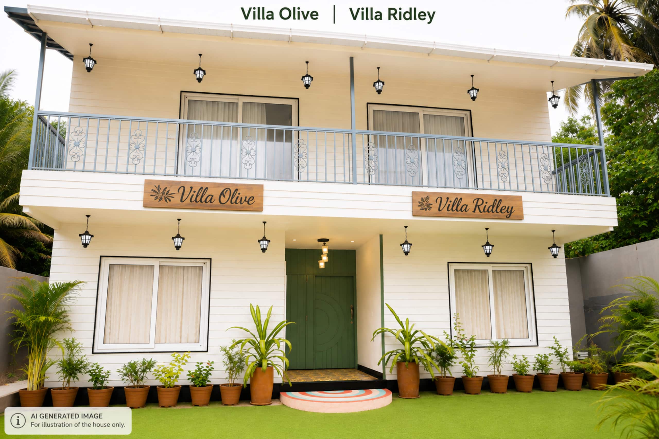 Villa Olive 200mtr beach, shared Pool