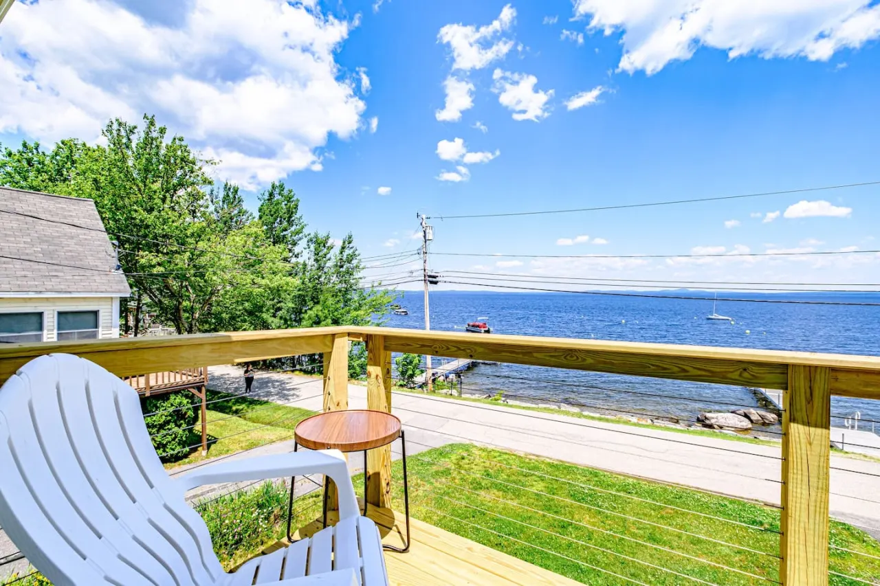 Cove View Camp- Waterfront on Sebago w. mooring and sandy beach 3