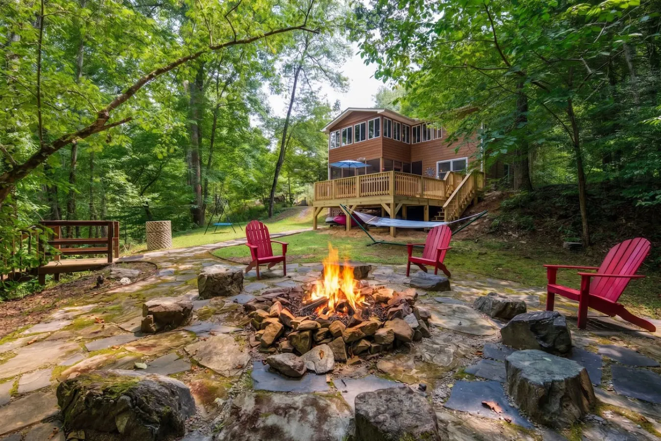 Riverfront Cabin | Fenced Yard, Firepit & Grill