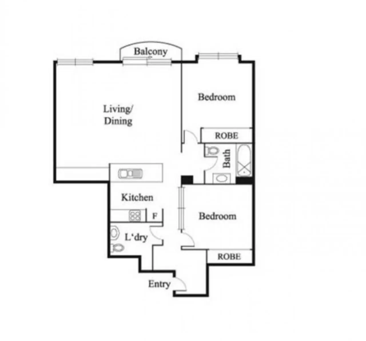 Iris: 2 Bed, 1 Bath Apartment in CBD 20