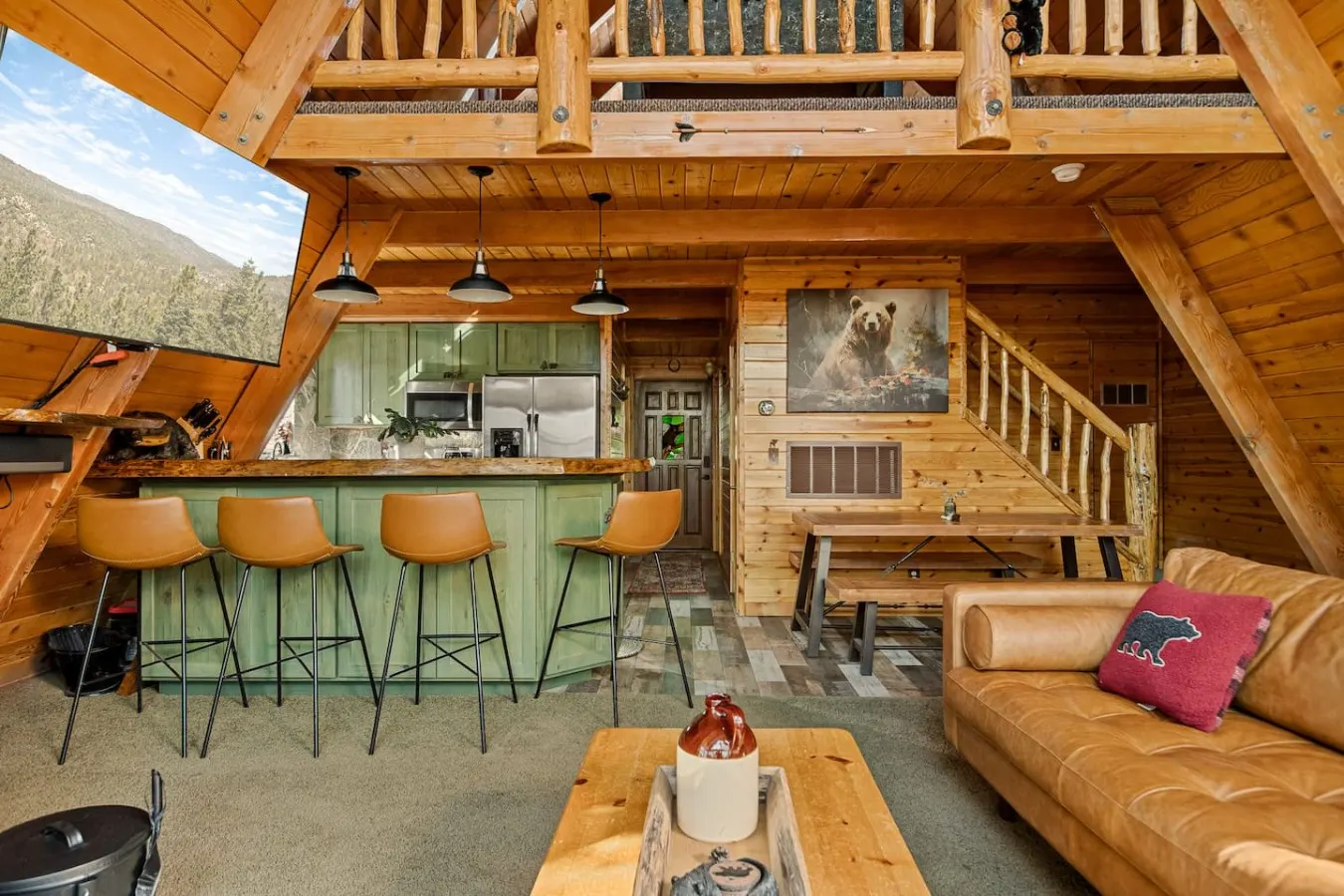 NEW A-Frame 4BR | Hot Tub, Mtn Views, Game Loft — photo 4