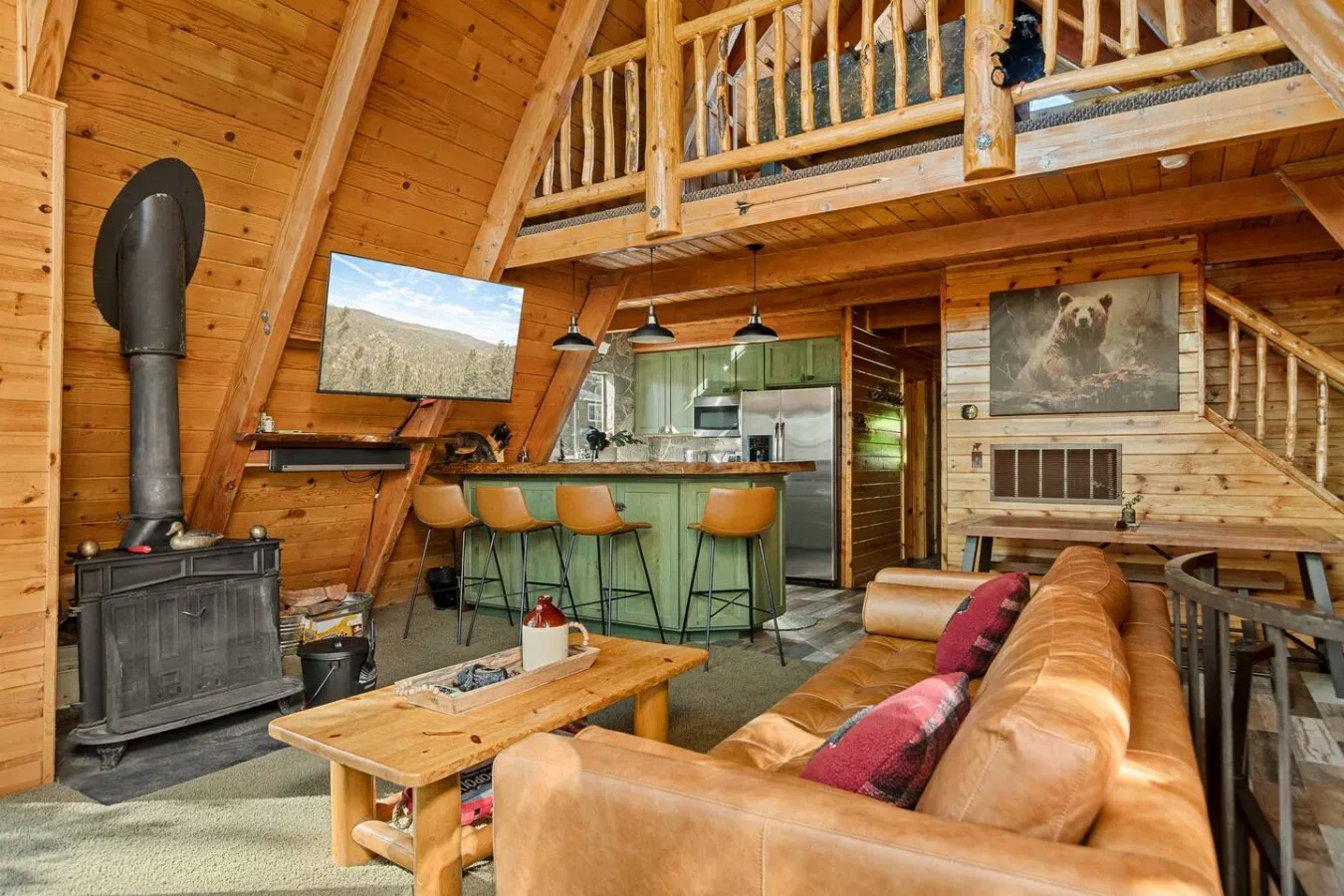 NEW A-Frame 4BR Hot Tub, Mtn Views, Game Loft 8