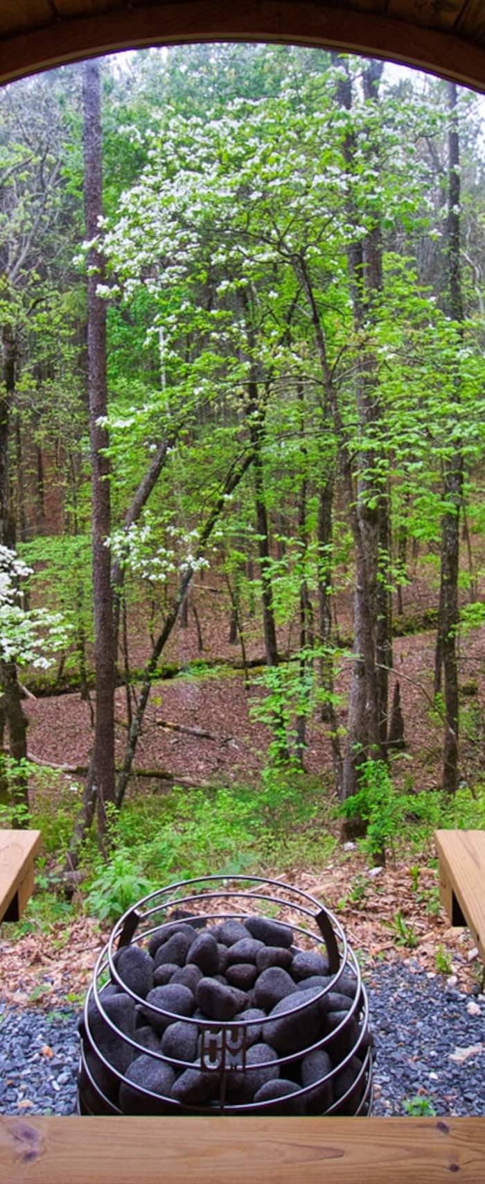 Sauna Hot Tub Creek Romantic Forest Cabin — photo 2