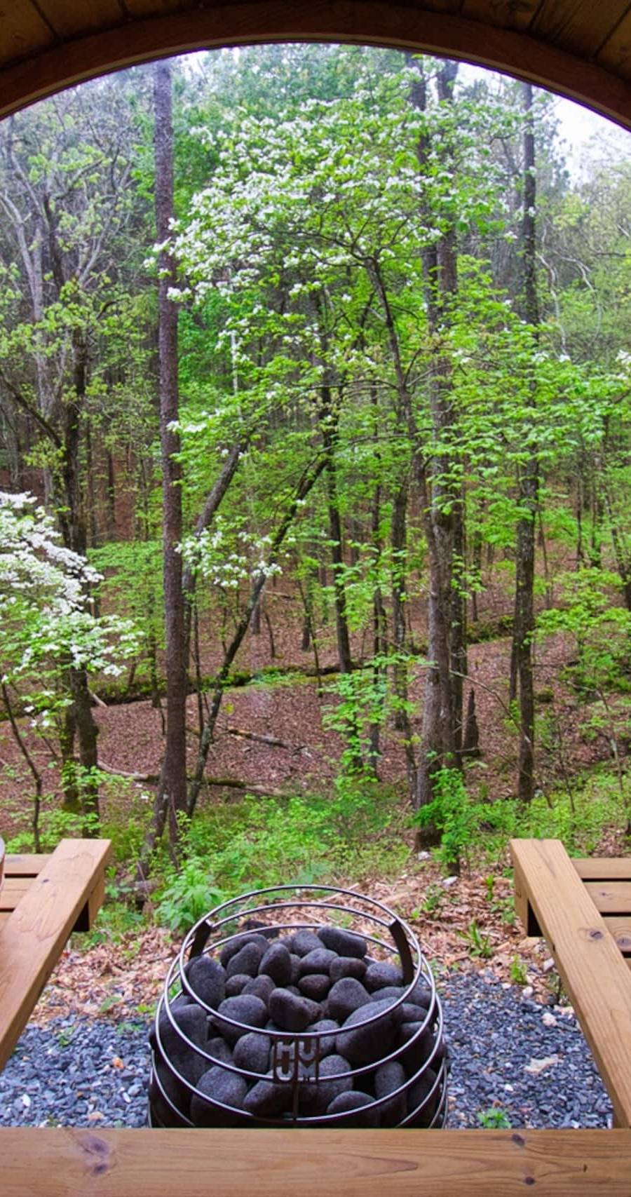 Sauna Hot Tub Creek Romantic Forest Cabin — photo 2