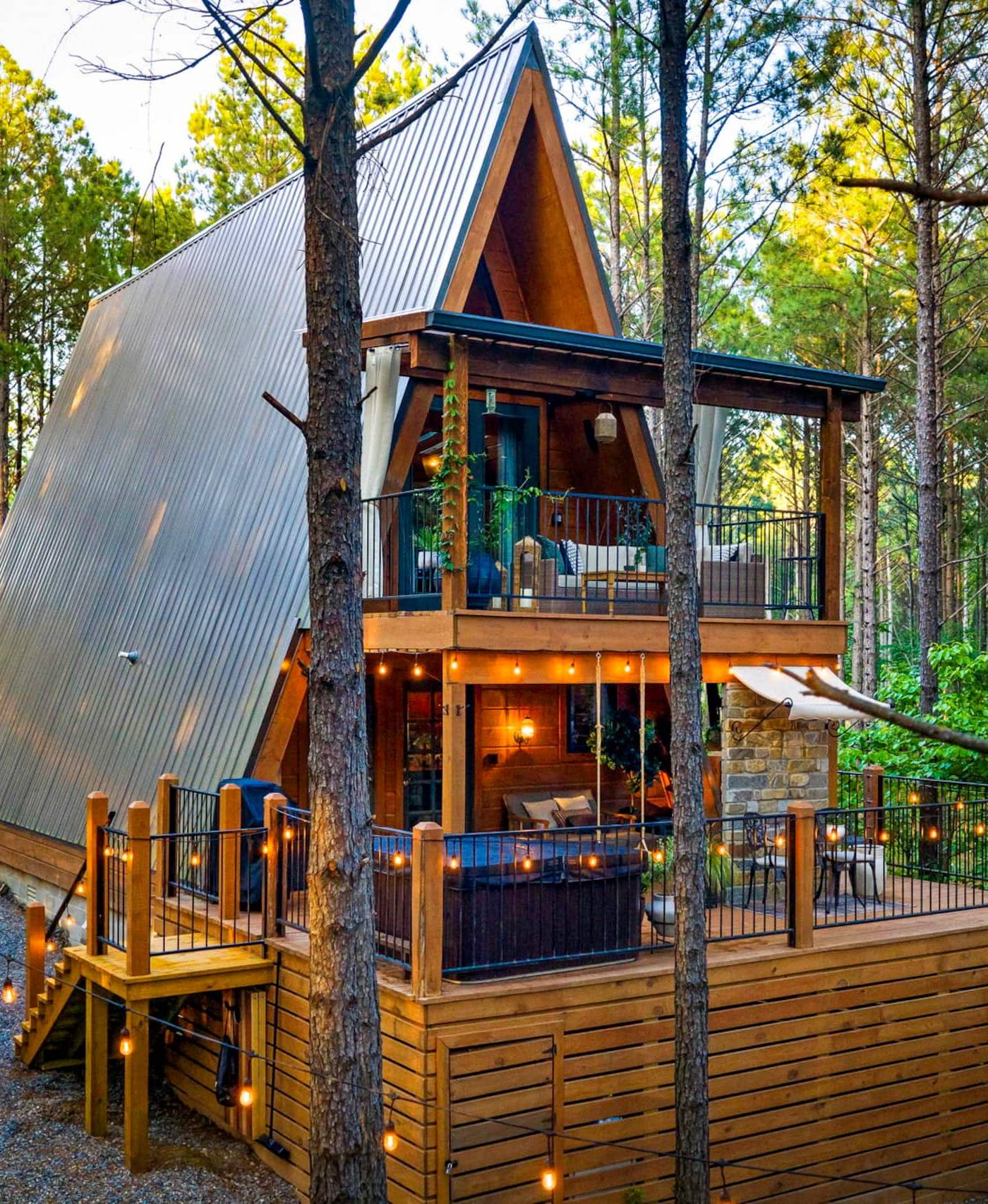 Romantic Luxury A-Frame Cabin in the Pines — photo 1