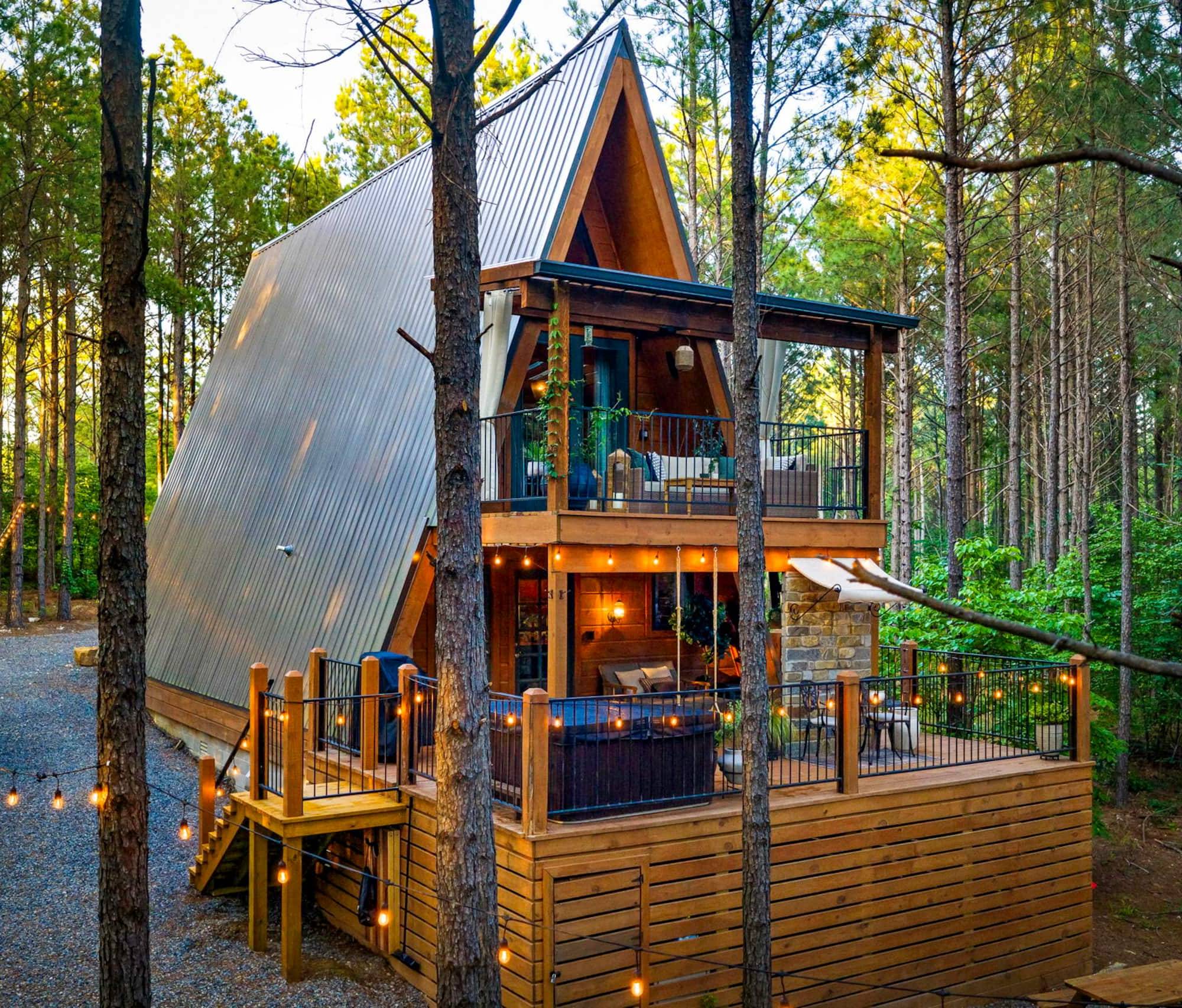 Romantic Luxury A-Frame Cabin in the Pines — photo 1